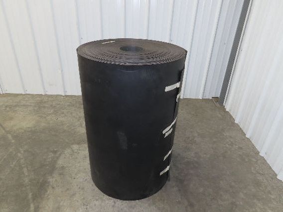 32"W x 178'L Conveyor Belt Foam Backed Soft Top Rubber Cover Black