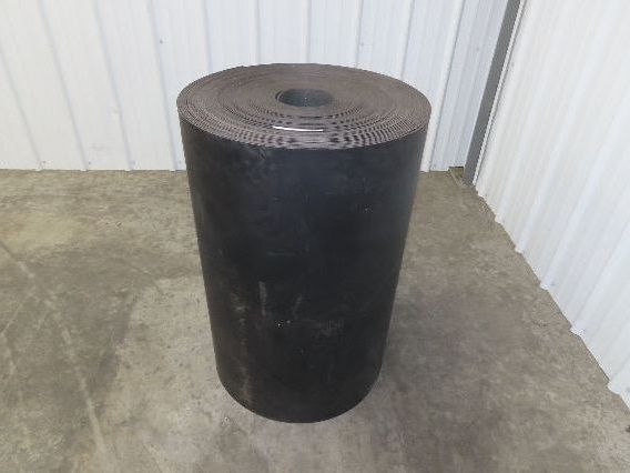 32"W x 178'L Conveyor Belt Foam Backed Soft Top Rubber Cover Black