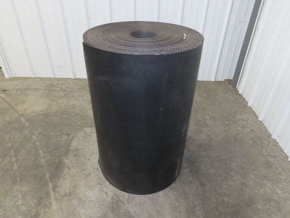 32"W x 178'L Conveyor Belt Foam Backed Soft Top Rubber Cover Black