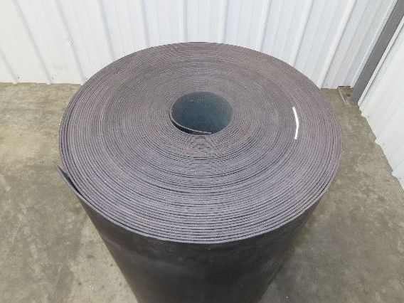32"W x 178'L Conveyor Belt Foam Backed Soft Top Rubber Cover Black