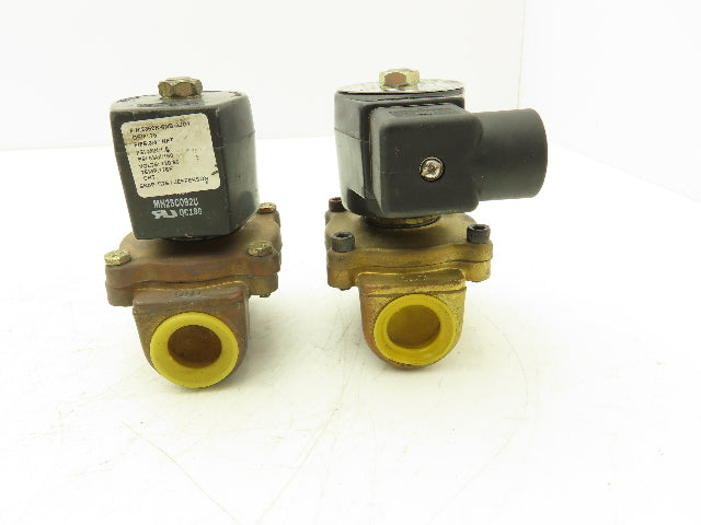 Snap-Tite 2352R-6NB-AJG1 Solenoid Valve 2 Way 150 PSI 3/4 NPT NC 120V Lot of 2