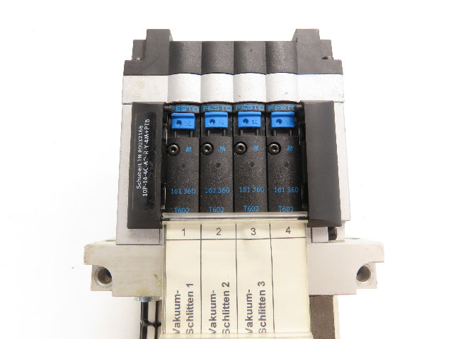Festo 10P-14-4C-A0-R-Y-4M+PTB 4-Station Solenoid Valve Manifold 24VDC CPV14-M1H