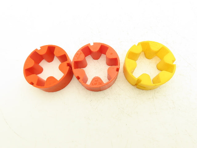 Atra-Flex M-1 Flexible Shaft Coupling 1-3/4" Bore Insert Yellow Orange Lot of 3
