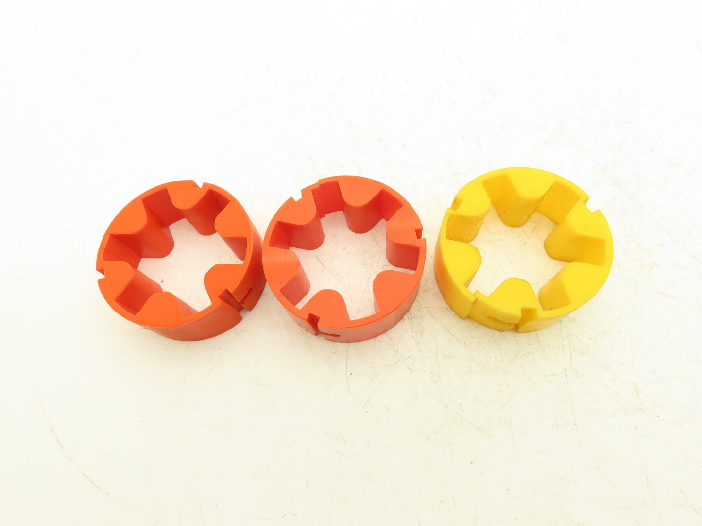 Atra-Flex M-1 Flexible Shaft Coupling 1-3/4" Bore Insert Yellow Orange Lot of 3