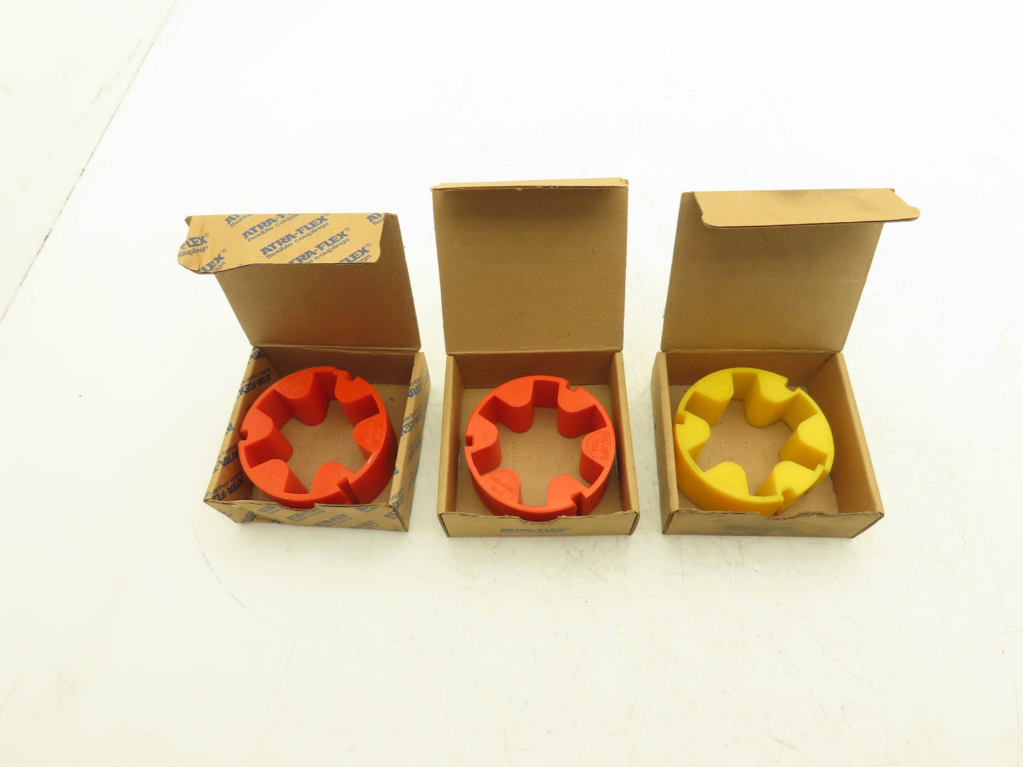 Atra-Flex M-1 Flexible Shaft Coupling 1-3/4" Bore Insert Yellow Orange Lot of 3