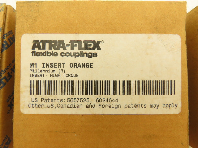 Atra-Flex M-1 Flexible Shaft Coupling 1-3/4" Bore Insert Yellow Orange Lot of 3