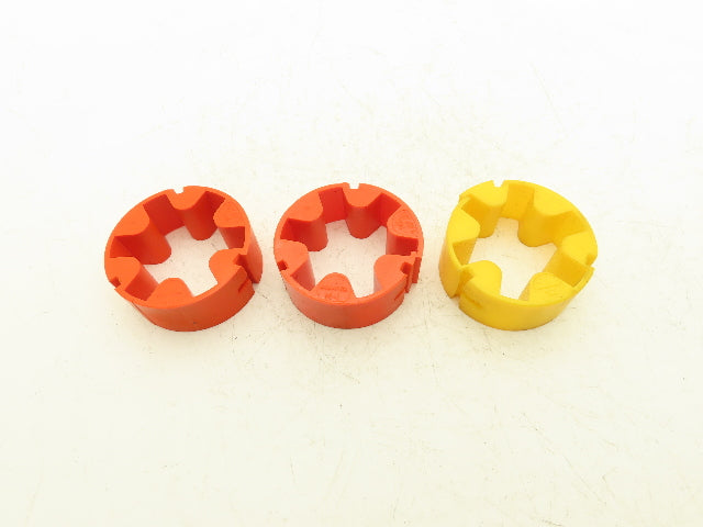 Atra-Flex M-1 Flexible Shaft Coupling 1-3/4" Bore Insert Yellow Orange Lot of 3