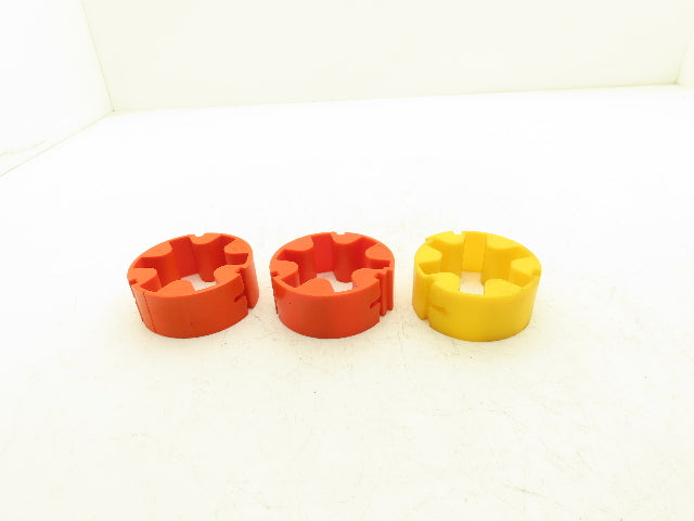 Atra-Flex M-1 Flexible Shaft Coupling 1-3/4" Bore Insert Yellow Orange Lot of 3