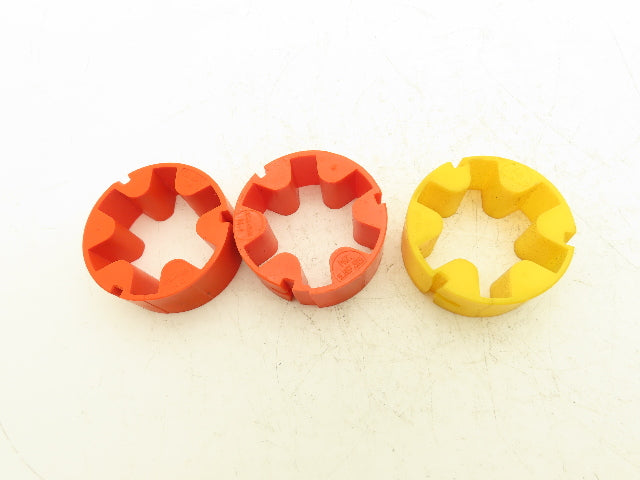 Atra-Flex M-1 Flexible Shaft Coupling 1-3/4" Bore Insert Yellow Orange Lot of 3