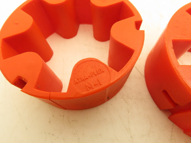 Atra-Flex M-1 Flexible Shaft Coupling 1-3/4" Bore Insert Yellow Orange Lot of 3