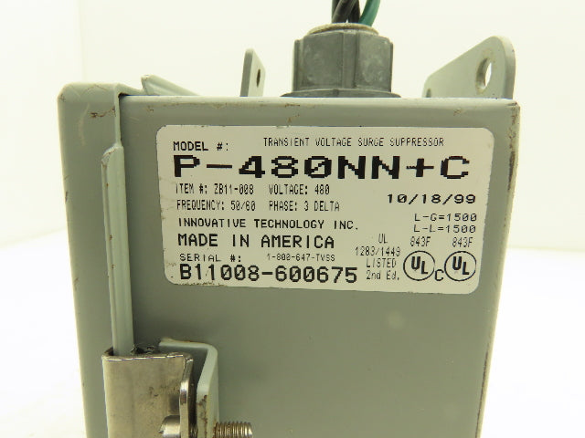 Innovative Technology P-480NN+C Transient Voltage Surge Suppressor 480V 3PH