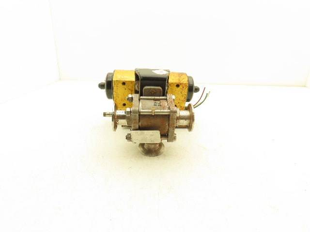 Hytork PBM-1" Stainless 3-Way Valve Tri-Clamp Pneumatic Actuator Genesis GSI 34B