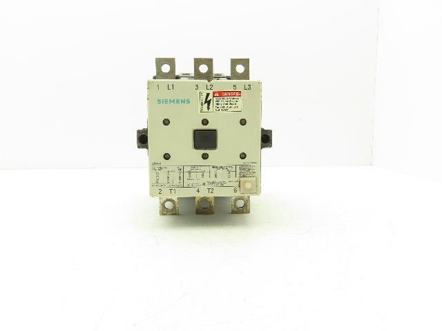 Siemens 3TF56 Motor Starter Contactor 400A-600VAC Max Size 5 120V Coil
