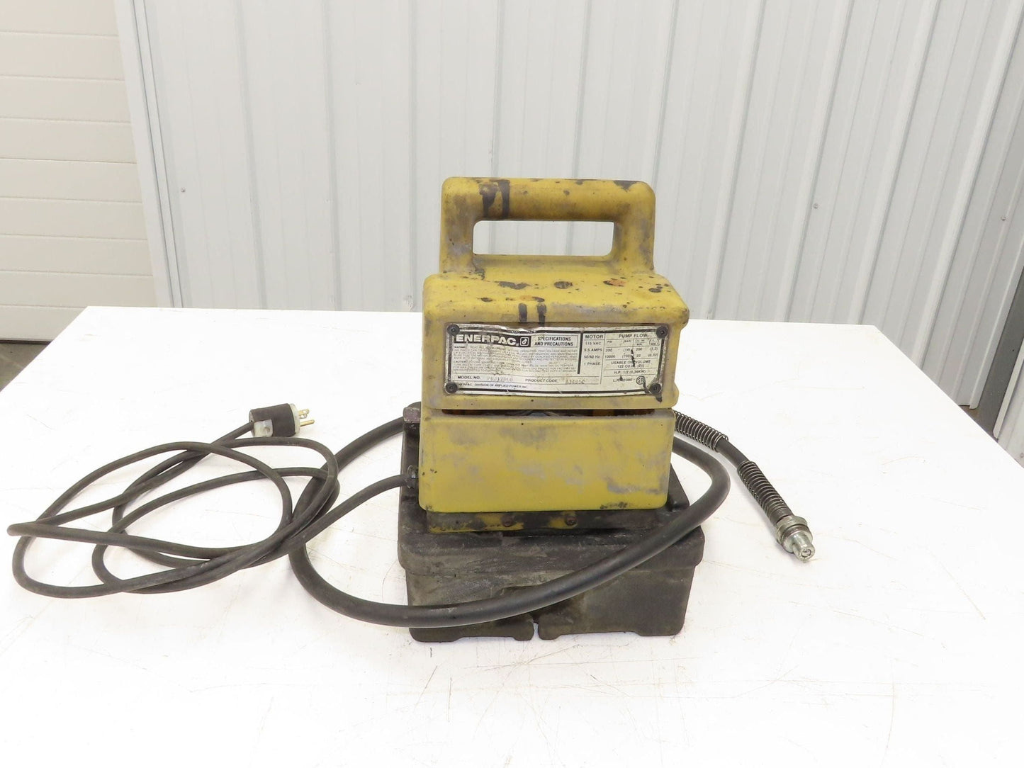 Enerpac PUJ1200B Hydraulic Pump 10000psi 1/2Hp with 3-Way Valve 115V 1PH