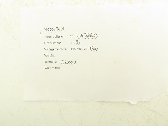 Marathon Electric 5K33FN41A AC Motor 1/3Hp 3500 RPM 230/460V 3PH 56C