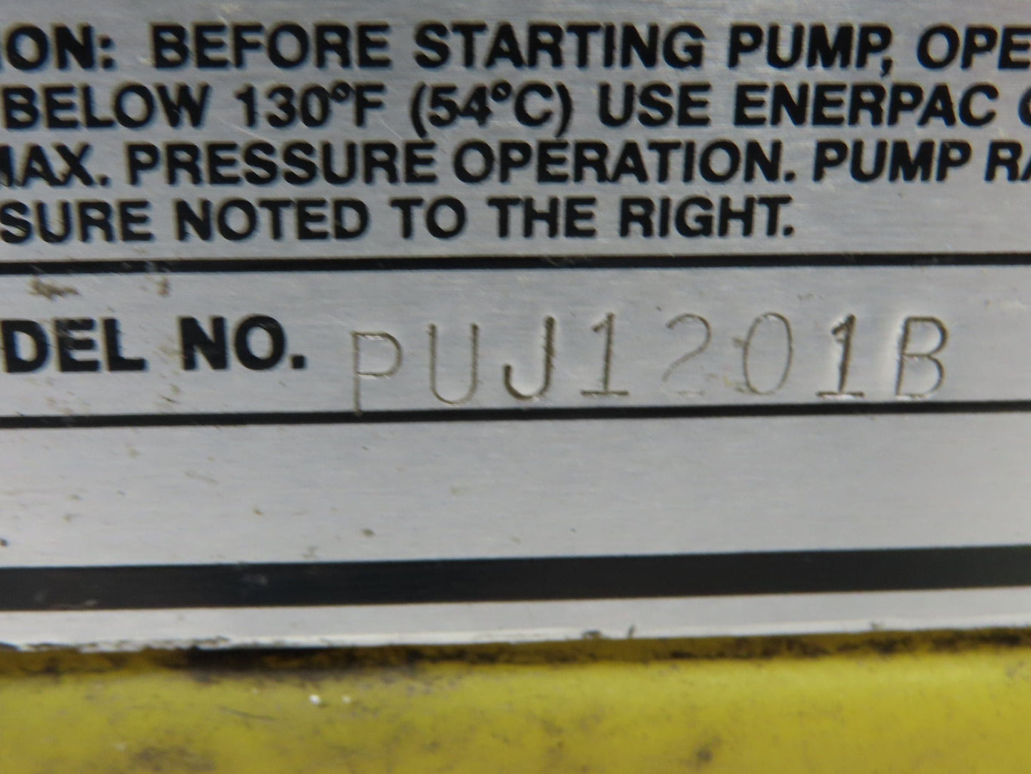 Enerpac PUJ1201B Hydraulic Pump 10000psi 1/2Hp with 3-Way Valve 115V 1PH