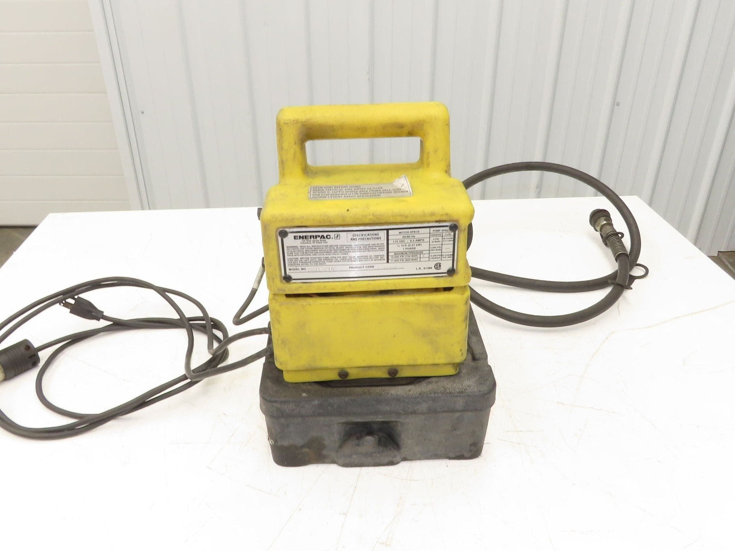 Enerpac PUJ1201B Hydraulic Pump 10000psi 1/2Hp with 3-Way Valve 115V 1PH