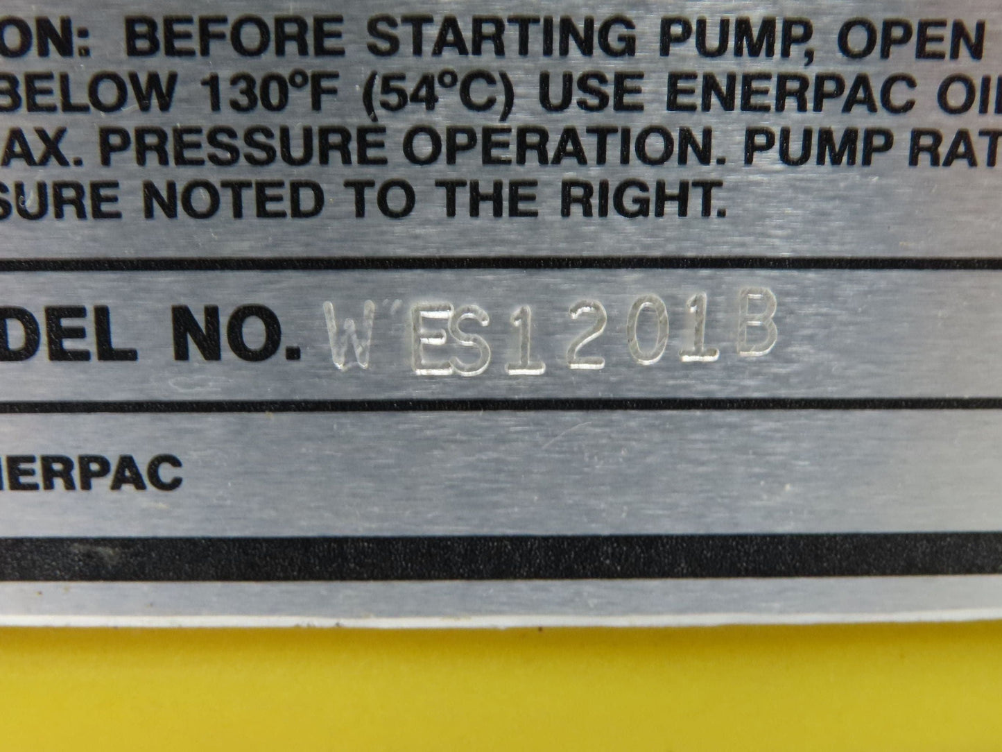 Enerpac WES1201B Submerged Hydraulic Pump 3/2 Valve 10000psi 115V 1PH