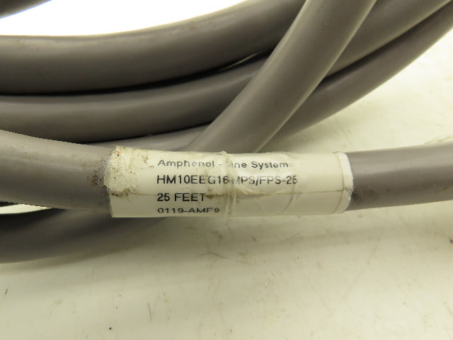 Amphenol Sine Systems HM10EEG16-MPS/FPS-25 Control Cable 10-Pin Male/Female 25'