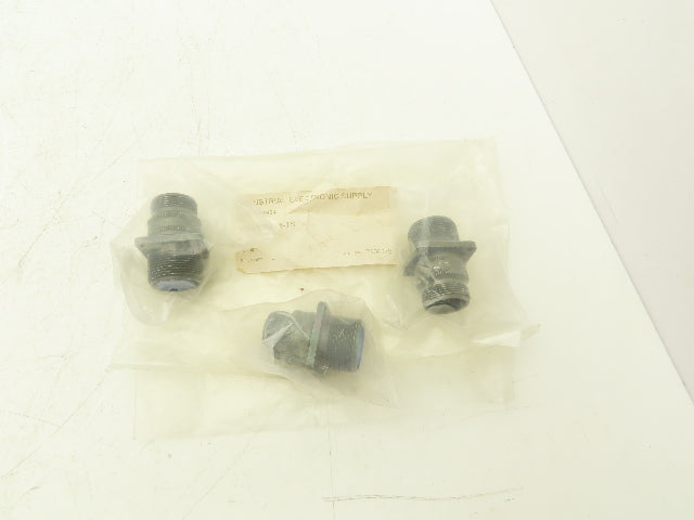Amphenol Industrial MS3100A18-1S Receptacle Fem Socket 10 Pin Threaded Lot of 3