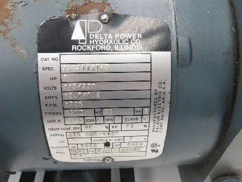 Delta Power Hydraulics 35L288X945 Power Unit 1 Gal 1Hp 115V 1Ph