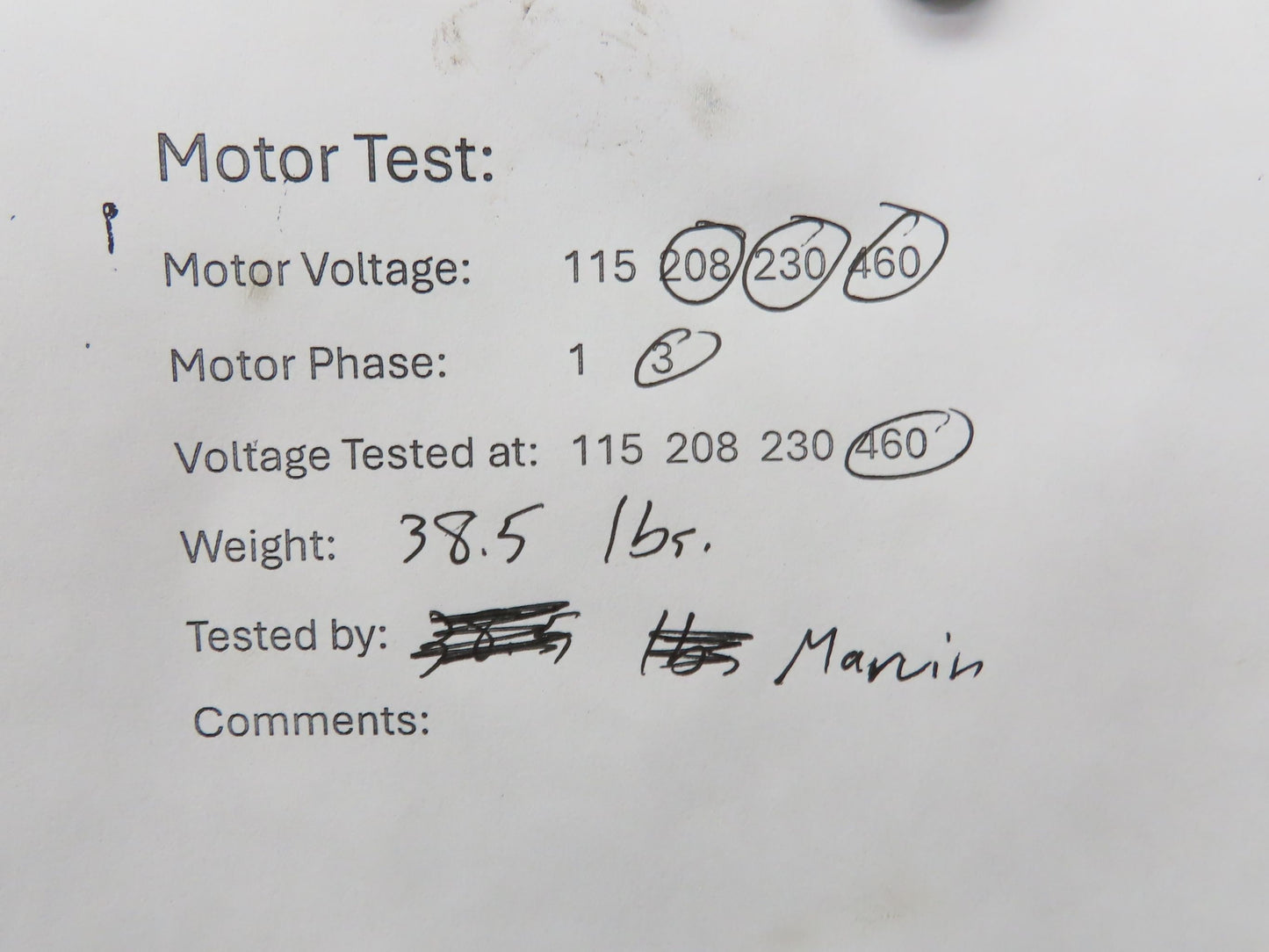 Baldor Winsmith Gearmotor 5:1 Reducer 345rpm .75Hp 460v 3ph Dual Output