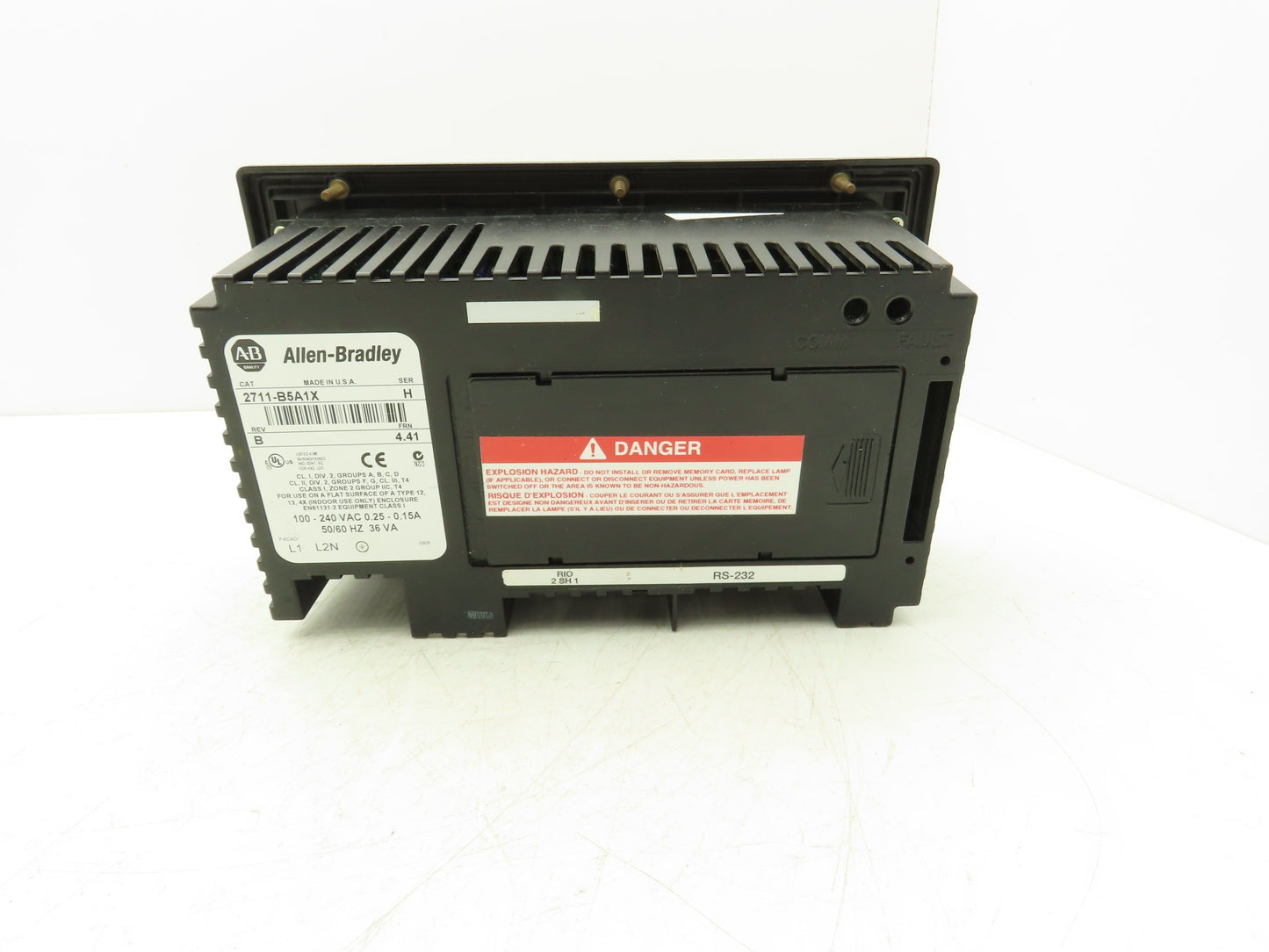 Allen Bradley 2711-B5A1X PanelView 550 HMI Control Panel Ser H Rev D FRN 4.41