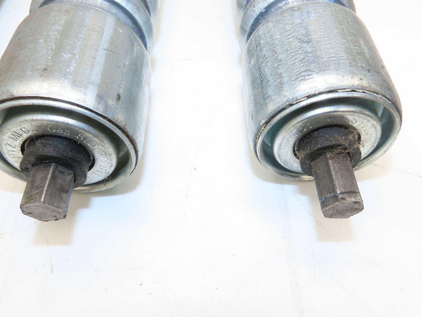 Roach Galvanized Steel Conveyor Roller 1.9" Dia 36"BF Double Groove Lot of 11