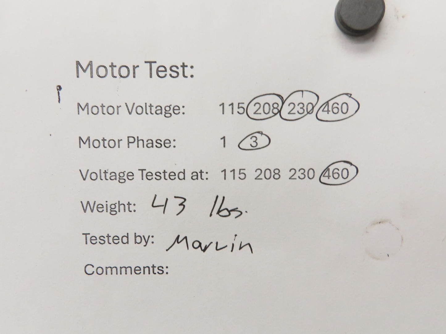 Baldor Winsmith Gearmotor 5:1 Reducer 345rpm 1Hp 460v 3ph Dual Output