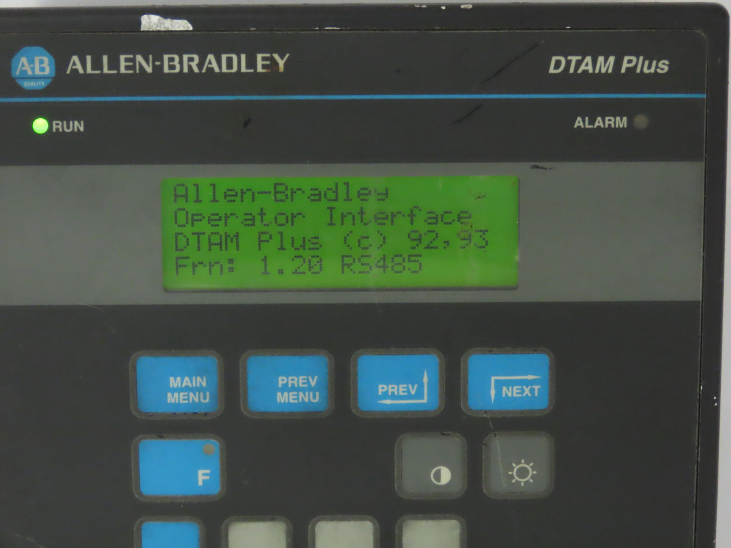Allen Bradley 2707-L8P2 DTAM Plus HMI Control Panel Ser A Rev B