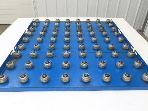 31"x 34.5" Ball Transfer Conveyor Table 4" Ball Centers Lot of 3-Inserts