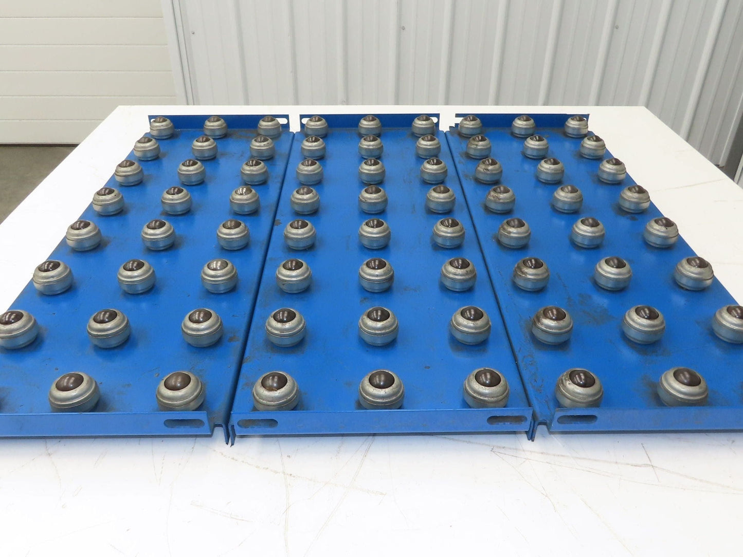 31"x 34.5" Ball Transfer Conveyor Table 4" Ball Centers Lot of 3-Inserts