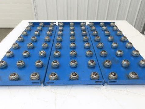 31"x 34.5" Ball Transfer Conveyor Table 4" Ball Centers Lot of 3-Inserts