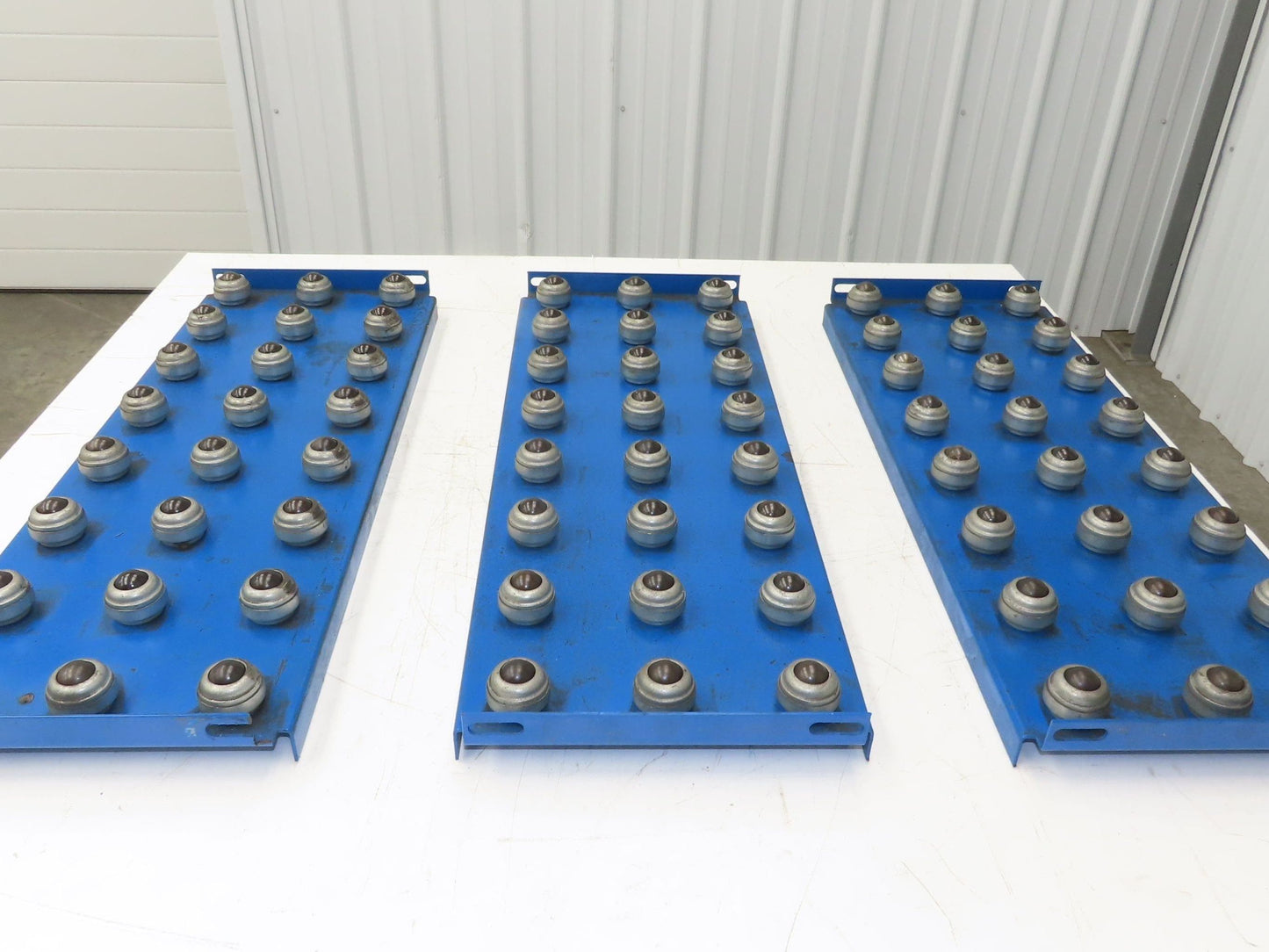 31"x 34.5" Ball Transfer Conveyor Table 4" Ball Centers Lot of 3-Inserts
