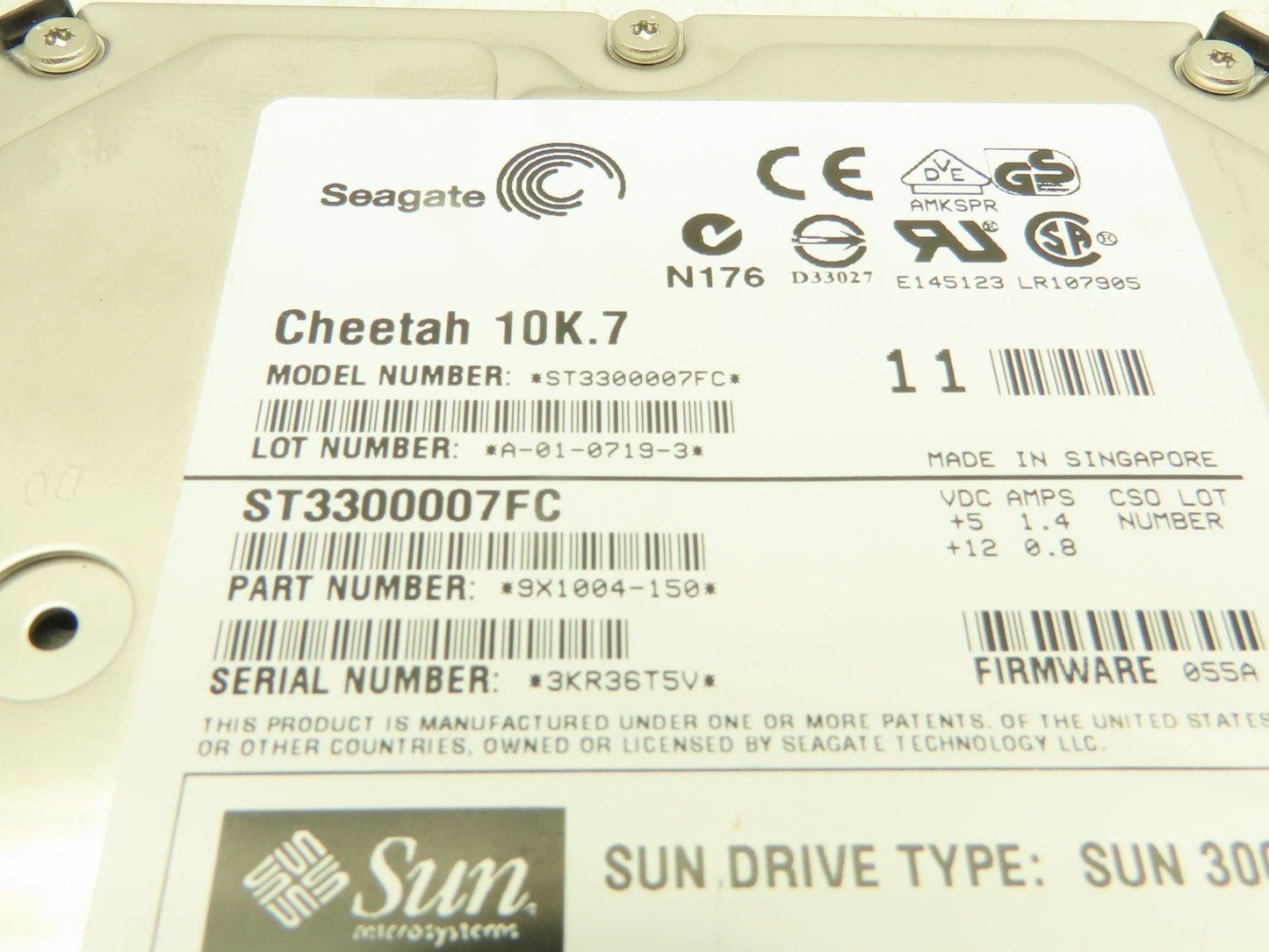 Sun/Seagate Cheetah 10K.7 Hard Drive Fibre Channel 10k rpm 3.5" 300Gb Lot of 2