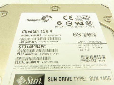 Sun/Seagate Cheetah 15K.4 Hard Drive Fibre Channel 15k rpm 3.5" 146Gb Lot of 2