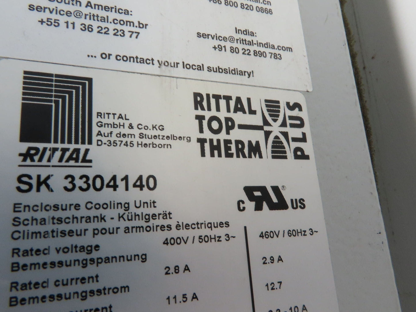 Rittal SK3304140 Top Therm Electrical Enclosure Air Conditioner 1060W 480V