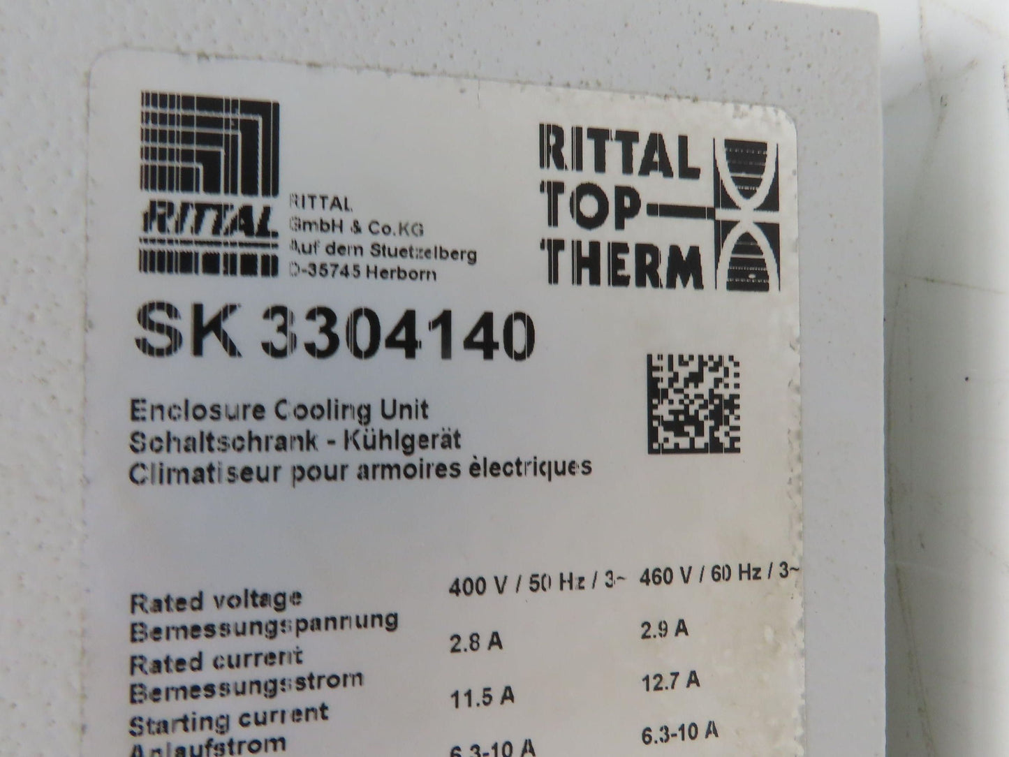Rittal SK3304140 Top Therm Electrical Enclosure Air Conditioner 1060W 480V