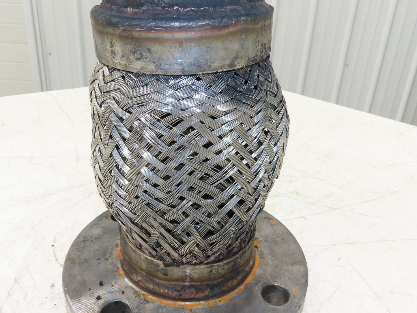 3"x 11" Steel Flanged Stainless Braided Flex Hose Pipe Expansion Joint 4-Bolt
