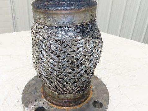 3"x 11" Steel Flanged Stainless Braided Flex Hose Pipe Expansion Joint 4-Bolt