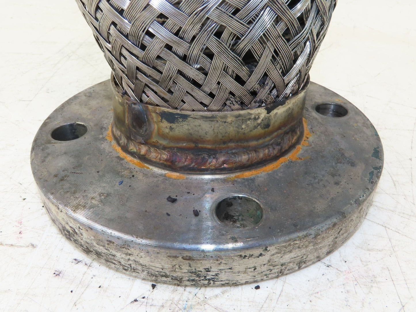 3"x 11" Steel Flanged Stainless Braided Flex Hose Pipe Expansion Joint 4-Bolt