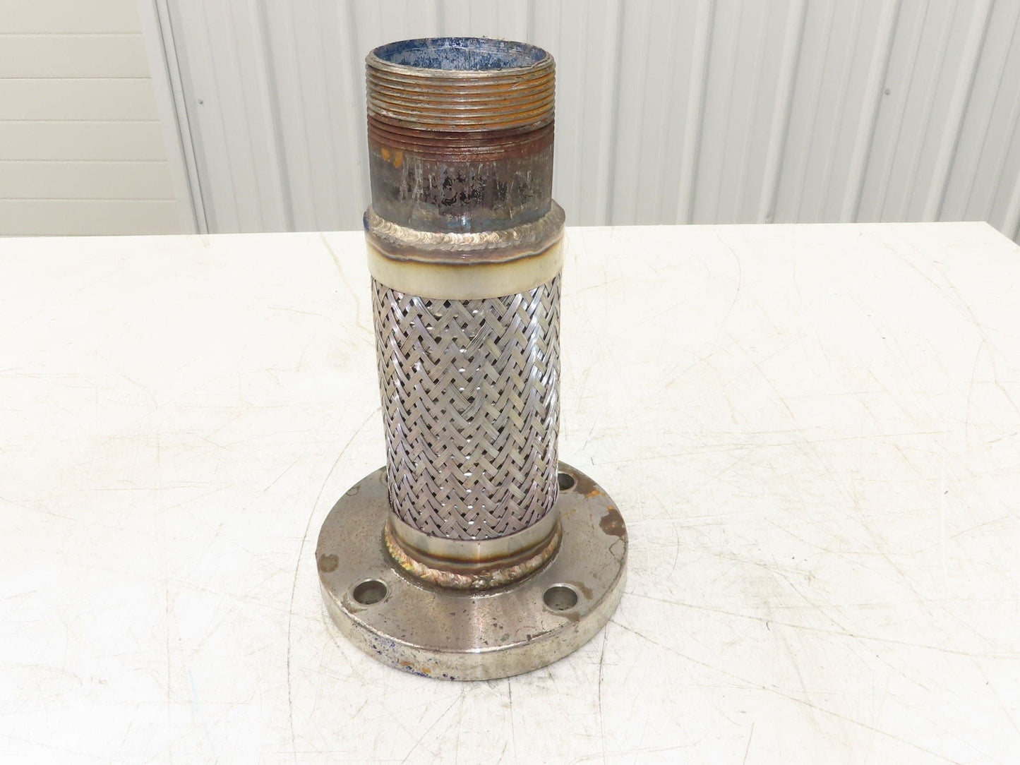 Weldbend 3" NPT x 3" Flanged Stainless Flex Hose Pipe Expansion Joint 4-Bolt 150