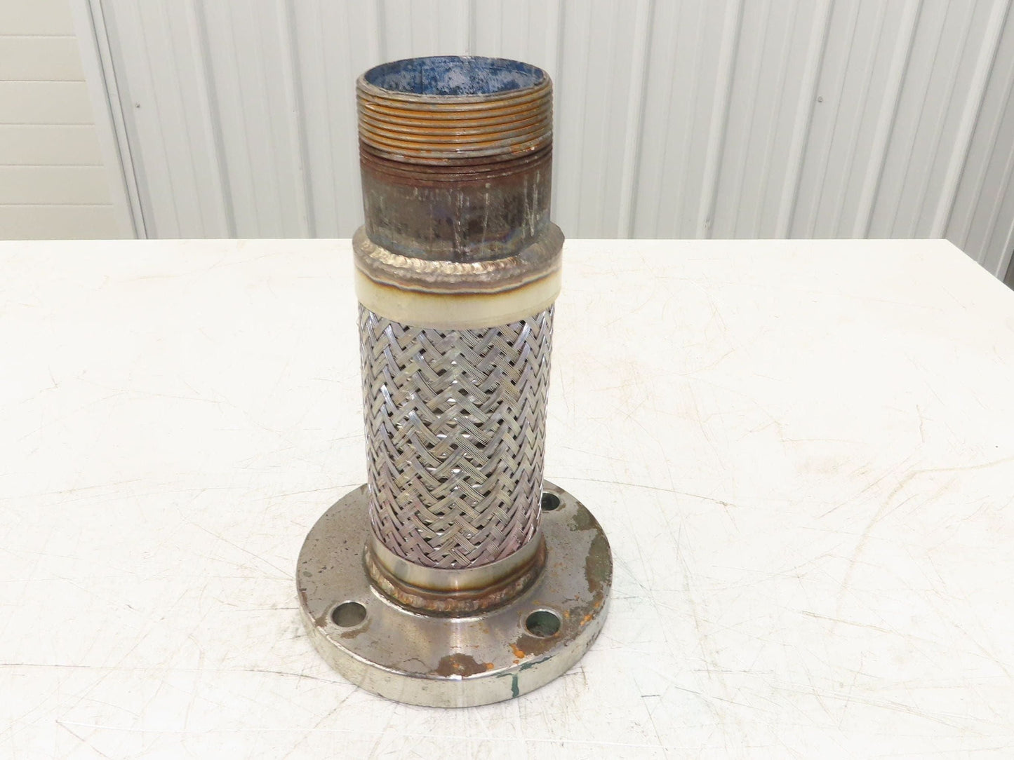 Weldbend 3" NPT x 3" Flanged Stainless Flex Hose Pipe Expansion Joint 4-Bolt 150
