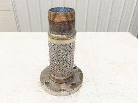 Weldbend 3" NPT x 3" Flanged Stainless Flex Hose Pipe Expansion Joint 4-Bolt 150