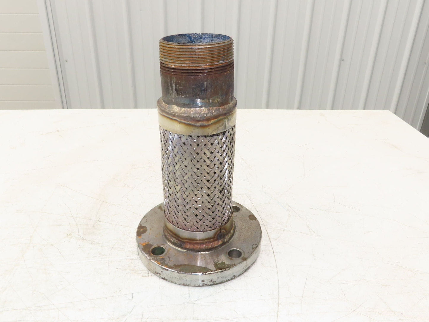 Weldbend 3" NPT x 3" Flanged Stainless Flex Hose Pipe Expansion Joint 4-Bolt 150
