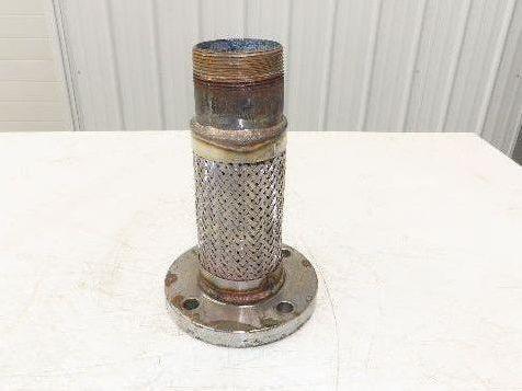 Weldbend 3" NPT x 3" Flanged Stainless Flex Hose Pipe Expansion Joint 4-Bolt 150