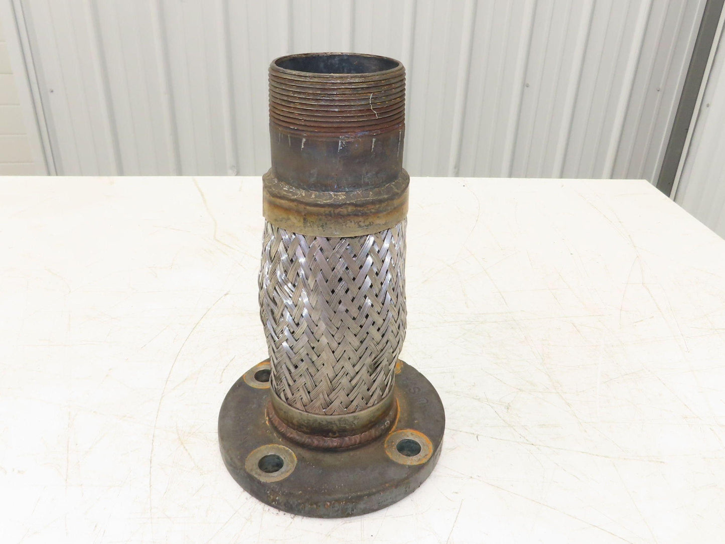 Weldbend 3" NPT x 3" Flanged Stainless Flex Hose Pipe Expansion Joint 4-Bolt 150
