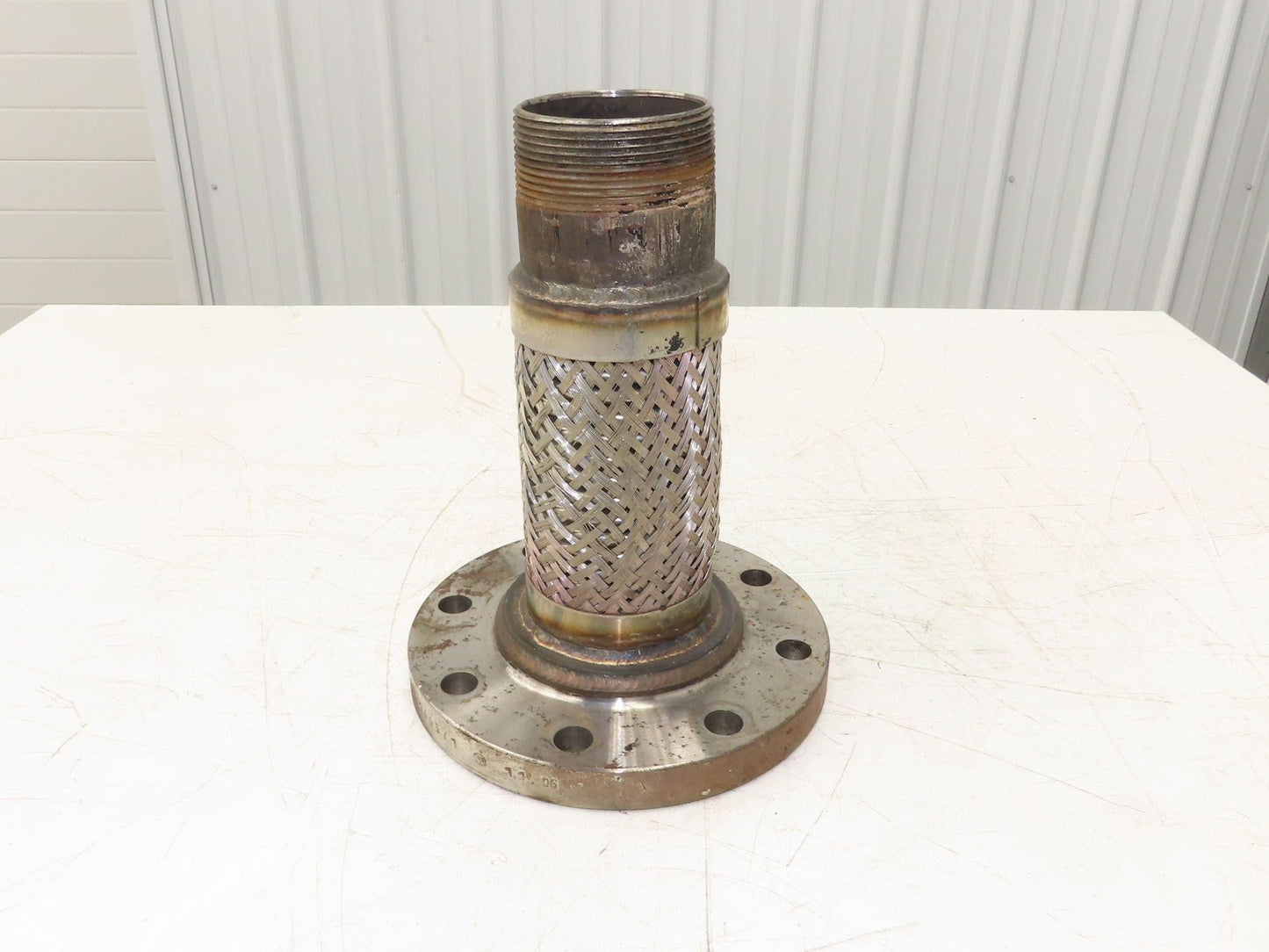 Bebitz 3" NPT x 4" Flanged Stainless Flex Hose Pipe Expansion Joint 8-Bolt #150