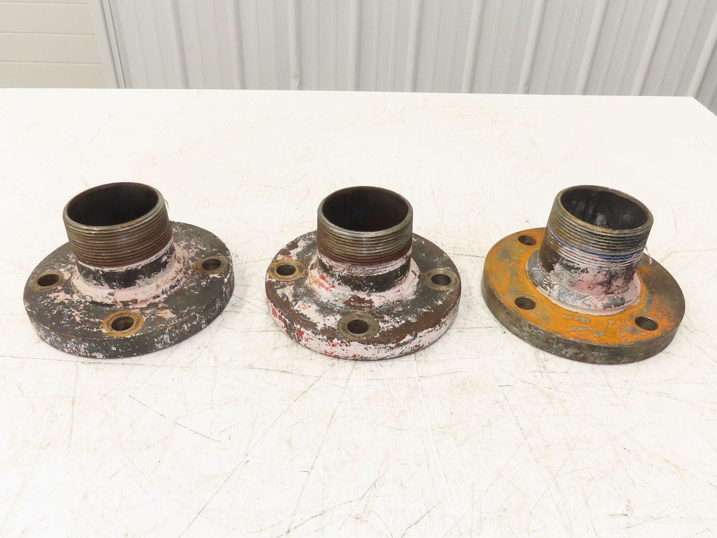 Weldbend 3" Butt Weld Flange x 3" NPT Pipe Nipple 4"Height #150 Lot of 3