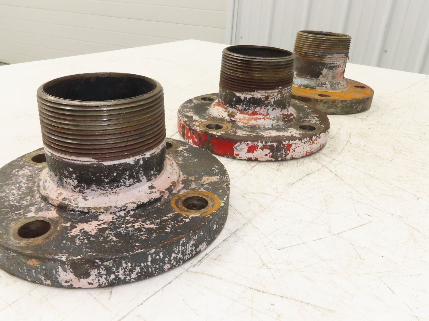 Weldbend 3" Butt Weld Flange x 3" NPT Pipe Nipple 4"Height #150 Lot of 3